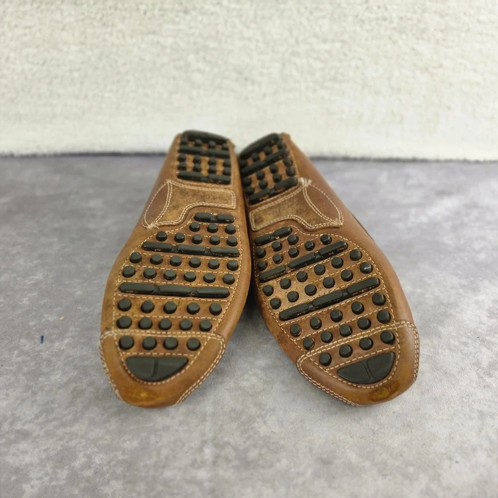Cole Haan Grant Mens Leather Driver Loafers Tan Brown Moc Toe Shoes 11D 13215